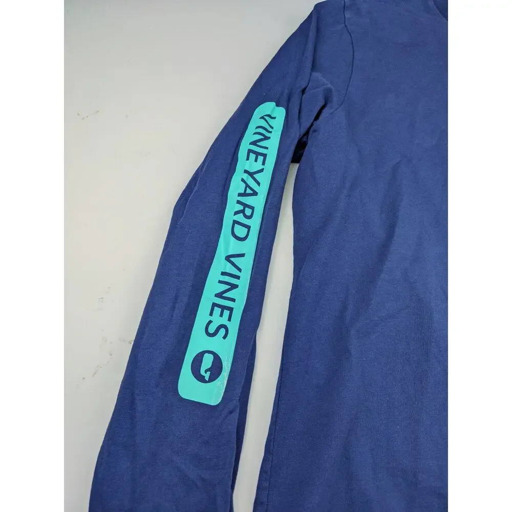 Vineyard Vines Long Sleeve Blue/Green Shirt - Youth XL (18)